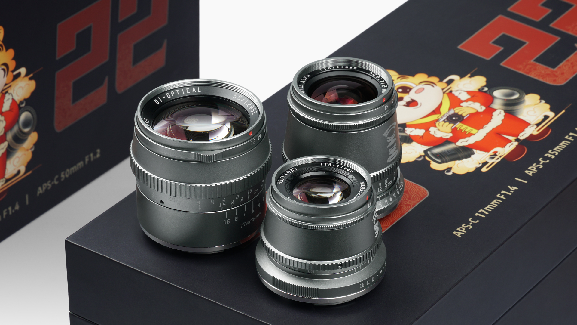 TTArtisan 17mm-35mm-50mm Titanium lens set-APS-C Lenses-TTArtisan